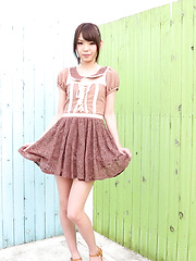 What's under your dress Ayana? She had on silky baby blue half booty covering panties that she probably bought at the 109 in Shibuya and her boot